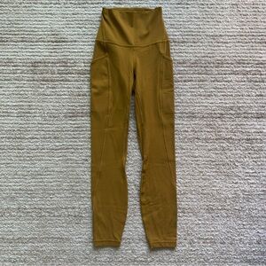Lululemon Align High Rise Pant with Pockets 25” Gold Spice Size 0